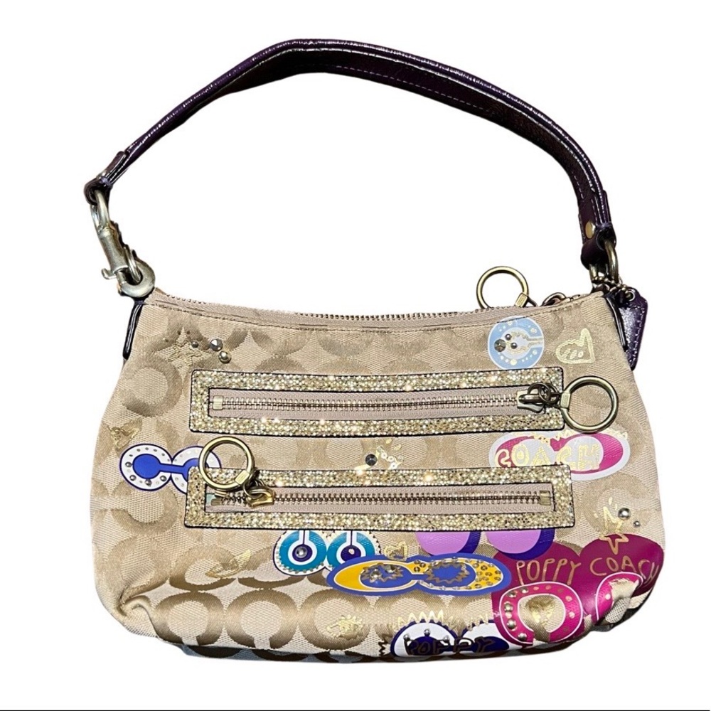 Coach Poppy Shoulder Bag Beige Khaki